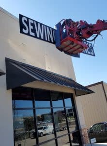 outdoor storefront sign professional installation